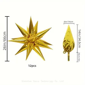 DIY 40-Inch Exploding Star Foil Balloons - for Mall & Party Background Decorations thumbnail-2