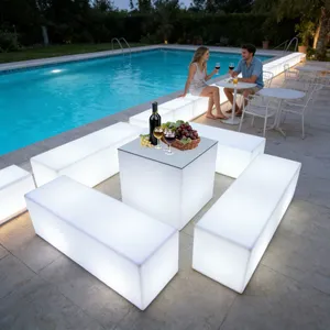 LED Light up Outdoor Bar Furniture Table Chair Sofa Set IP65 Waterproof Rechargeable Remote Control Party Event Use thumbnail-5