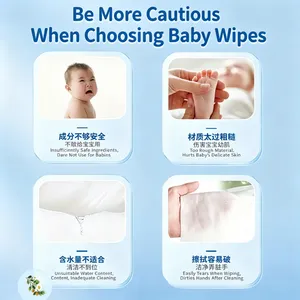 60 Sheets Large Purified Water Baby Hand & Mouth Wipes | Wholesale Infant Sanitary Wet Wipes Factory, Ready Stock thumbnail-2