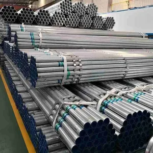 Hot Dip Galvanized Steel Pipe GI Pipe Q235 Anti-rust Zinc Coated Tube for Greenhouse Scaffold Water Supply thumbnail-3