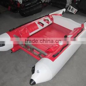 PVC/Hypalon Material High Speed Inflatable Boat Catamaran 330 Car Marine Boat thumbnail-1