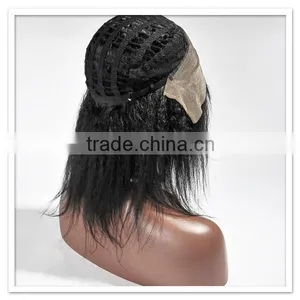 Hot Afro Kinky Straight Human Hair Lace Front Full Lace Silk Top Wig thumbnail-5