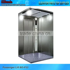 Luxurious Passenger Elevator 4.0m/s 1600kg / Elevator Parts / Lift Cabin thumbnail-1