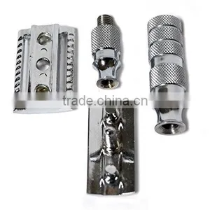 Travel Double Edge Safety Razor Chrome Plated With Leather Case thumbnail-1