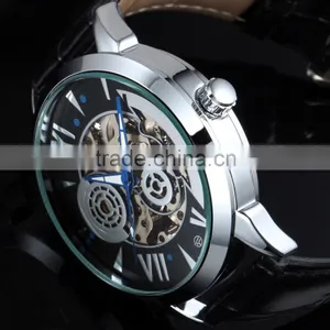 2016 Mens Luxury Men Skeleton Mechanical Hand Watch Brand Watches ZB004 thumbnail-1