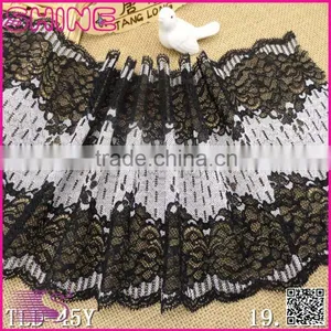 Fashion Women Underwear Lace,New Design Wide Black White 7.67" Super Strech Soft Spandex Nylon Warp Knitted Fashion Lace thumbnail-1