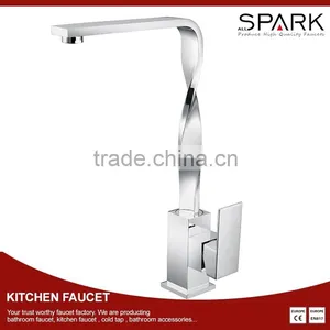 Swivel Single Chromed Sink Faucets Spray Mixers thumbnail-1