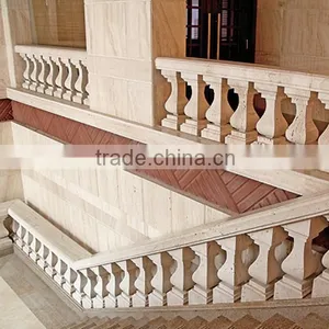Travertine Natural Stone Handrail for Stairs,staircase thumbnail-1