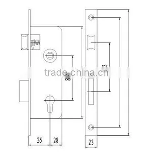 High Quality 40*174mm Sliding Wooden Door Lock thumbnail-2