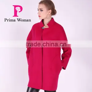 2016 New Design Spring Women Short Slim Fit Wool Coat thumbnail-4