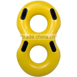 Big Double Ring Yellow Inflatable Adult Swim Ring thumbnail-5