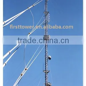 Gsm Guy Wire Antenna Guyed Mast Steel Tower thumbnail-2