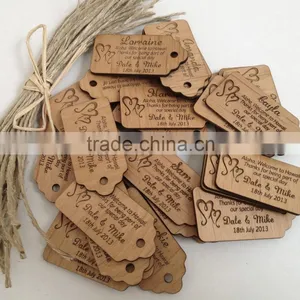Square-wooden Engraved Wooden Wedding Gift Tagsgift-tag thumbnail-1