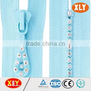 China XLY Zipper #10 Close End Fancy Style Diamond Zipper thumbnail-3