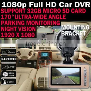 8.98mm Ultra Slim 1080p HD DVR Camera Camcorder Video HDMI G-sensor Dash Cam 2.7" Car Recorder thumbnail-2
