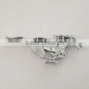 New Style 3D Decoration Chrome Plated Car Horse Sticker thumbnail-4