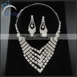 Hot Sale Gorgeous Crystal Bridal Jewelry Sets Rhinestone Wedding Jewelry Sets Amazing Crystal Sets for Bride Wholesale thumbnail-1