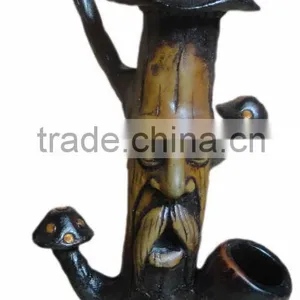 Figurine Shaped Hand Crafted Smoking Pipes - Mushroom Tree Man thumbnail-1