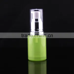 Special Painted Green Cosmetic Glass Bottle With Silver Pump thumbnail-1