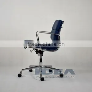 Replica EA217 Charles Office Chair- Blue Color Genuine Leather thumbnail-3