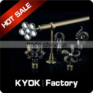 KYOK Home Decoration Iron Double Curtain Rods Wholesale , Double Curtain Rod Accessories Supplier's Choice thumbnail-5