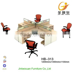 Contemporary Melamine Style Office Cubicle Workstation thumbnail-6