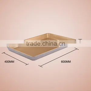 8936 BAKEST New Rectangular Flat Golden Non-stick Aluminum Alloy Deep Baking Pan/high Quality Baking Tray thumbnail-2