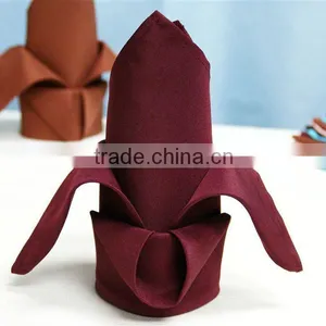 Cheap Burgundy Polyester Dinner Napkin/ Table Linen Napkin thumbnail-1