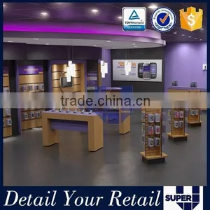 Manufactories From China High Quality Tailor Made Wooden Mobile Phone Shop thumbnail-1