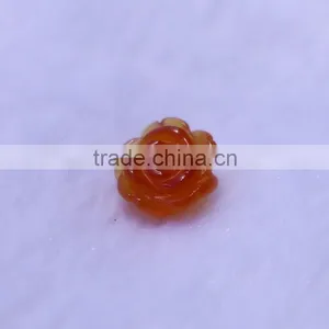 10mmX10mm Multi Color Semi Precious Gemstone Rose thumbnail-2
