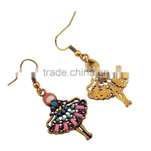 New Items Dancing Girl Design Fashion Beaded Drop Earring thumbnail-5