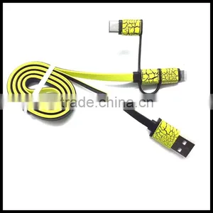 2016 Fashion Multi-function 3in1 Micro 5 IOS 8 Type-C Data Usb Cable thumbnail-3