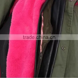 LO9 2015 Hot Sell Top Fashion Colorful Real Fur Parke Coat for Women thumbnail-4