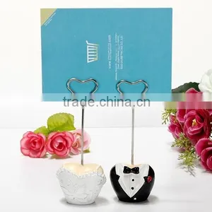 Wedding Party Reception Formal Gown Number Bride and Groom Place Name Card Holder thumbnail-1