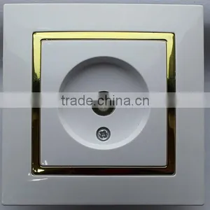 High Quality European ABS Shell Full Copper Conductor Flame-retarded Base Wall Switch Socket thumbnail-2