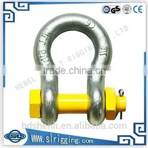 T8 Electric Galvanized Carbon Steel Bow Shackle thumbnail-2