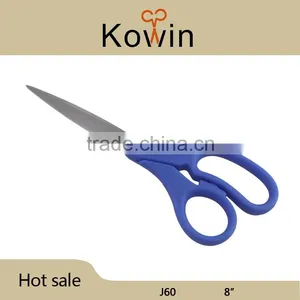 Durable Office Stationary Tools 8 Inch Multifunctional Blue Plastic Handle Stainless Steel Scissors thumbnail-1