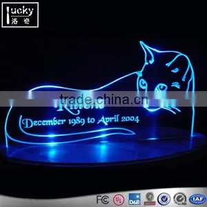Kittens Shape Led Table Lamp Sign Custom Edge Lit Sign Remote Control Available All Kinds Patterns Laser Engraved Led Sign thumbnail-1