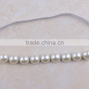 NEW Grosgrain Ribbon Baby Headbands Boutique Crystal Rhinestone +girls Elastic Hair Bands+pearl Hair Accessories for Kids thumbnail-5