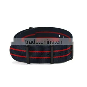 20mm Stripe 1 Piece Nato Strap Pvd Black Hardware thumbnail-1