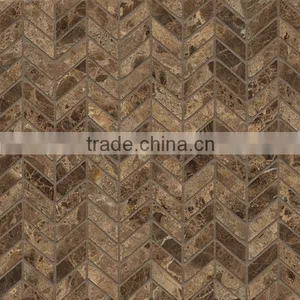 Cheapest Dark Emperador Marble Mosaic Tile thumbnail-4