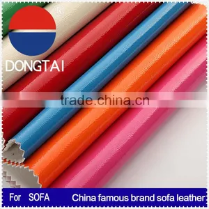 DONGTAI Tela de Cuero Revestida Roja de la PU Made in China thumbnail-1