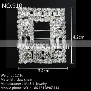 Hot ! Small Rhinestone Ribbon Button For Wedding Invitation-910 thumbnail-2