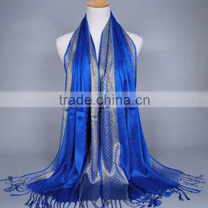 Ladies Women Fashion Shade Pashmina Scarf Stole Shawl Wrap Scarves Soft Cotton thumbnail-3