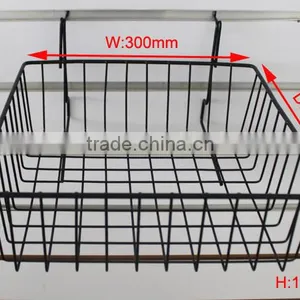 300mm*300mm*100mm Gridwall/Slatwall Wire Basket Chrome/Black/White thumbnail-2
