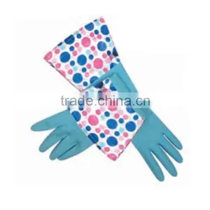 Long Cuff Food Grade Latex Kitchen Gloves With Malaysia Price thumbnail-4