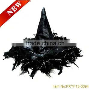 Giant High Quality Mesh Witch Hat for Fancy Dress Accessory thumbnail-1