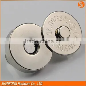 18mm Brushed Bronze Bag Snap Magnetic Snap Button in Brass and Iron Material thumbnail-4