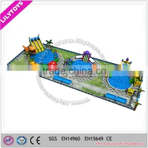 Standard Design Giant Ground Water Park, Inflatable Custom Moving Park,beach Amusing Park thumbnail-1