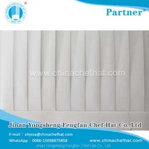 60g Disposable Non Woven Flat Top Chef Hat 28cm*30cm thumbnail-3
